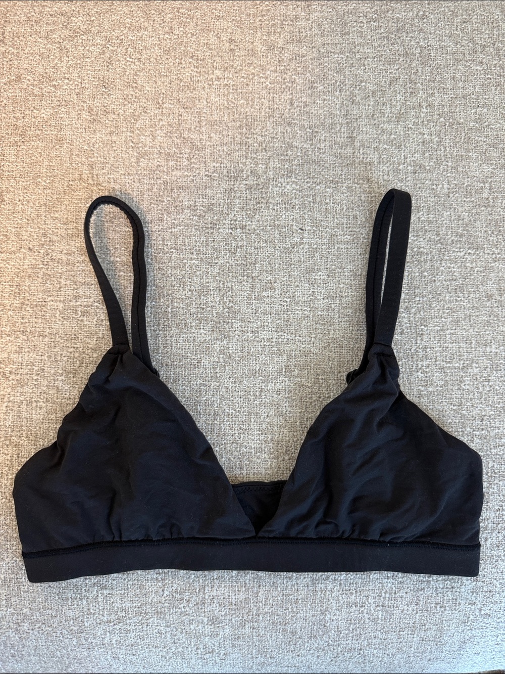 SKIMS Fits Everybody Triangle Bralette in Black